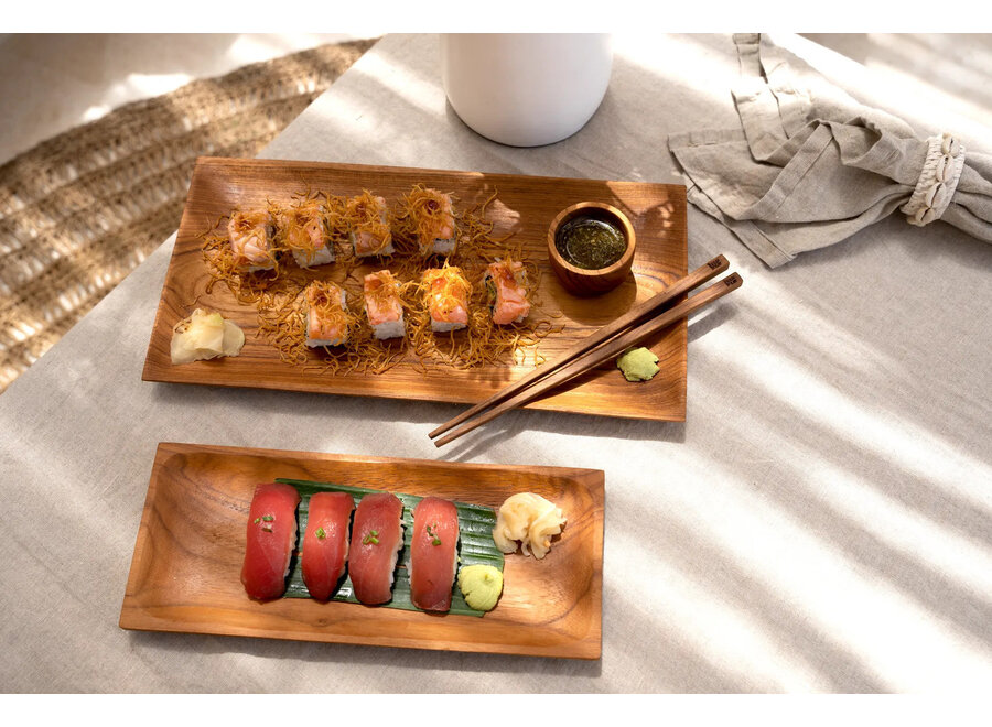 El Plato De Sushi De Teca - L
