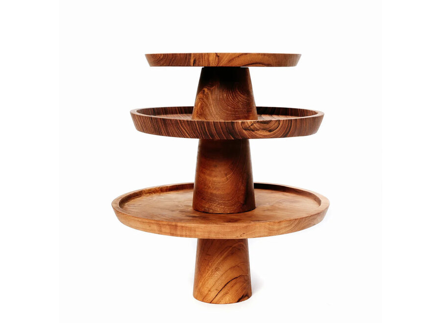 Il Piatto Da Torta In Teak Root - M