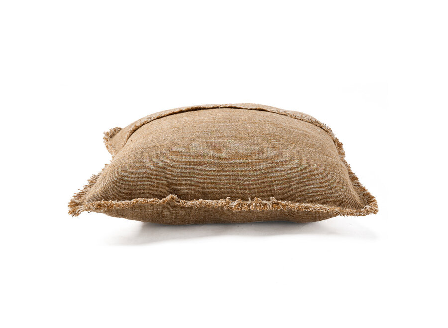 De Sahara Fringe Kussensloop - Natuurlijk Bruin - 50x50