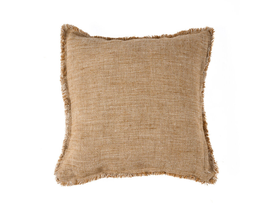 La Sahara Fringe Funda de Cojín - Marrón Natural - 50x50