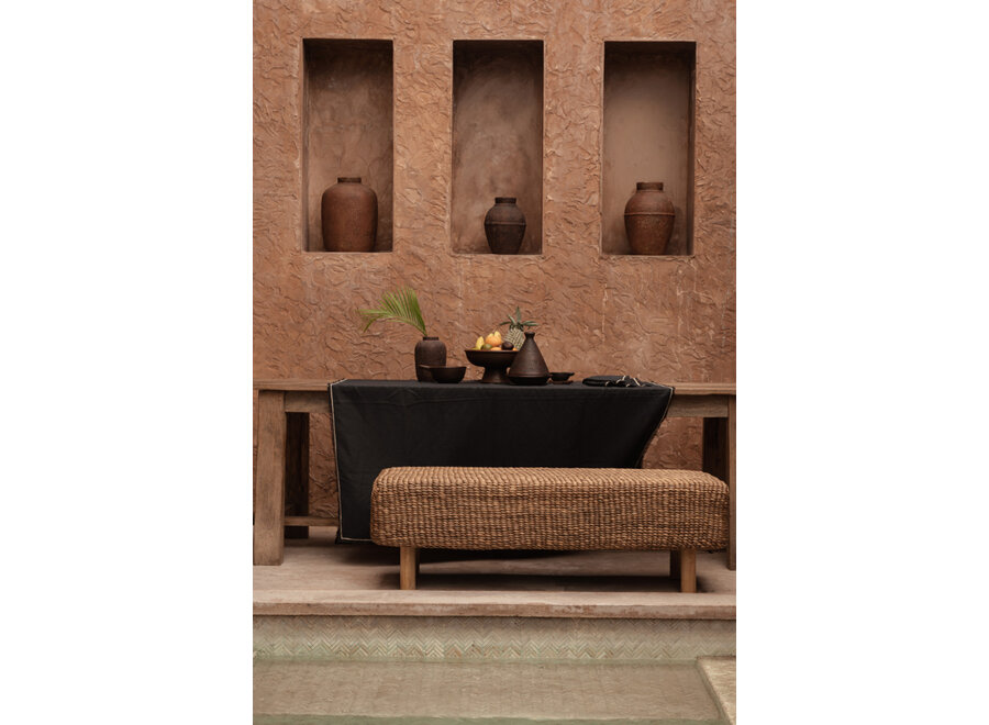 The Tuscany Tablecloth - Black Natural - 150x250
