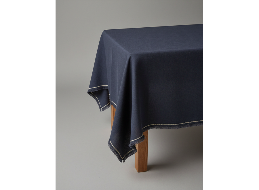The Tuscany Tablecloth - Black Natural - 150x250