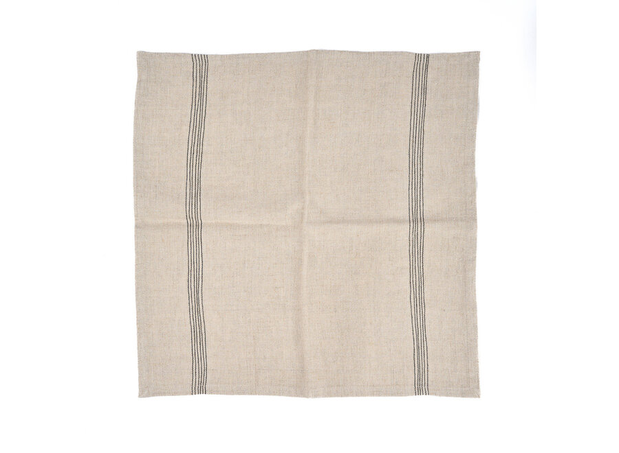 De Lint Biscuit Servet - Natuurlijk Zwart - 45x45