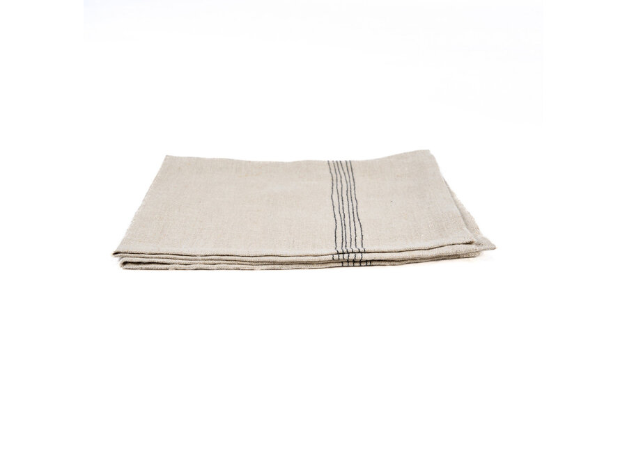 La Serviette Lint Biscuit - Noir Naturel - 45x45