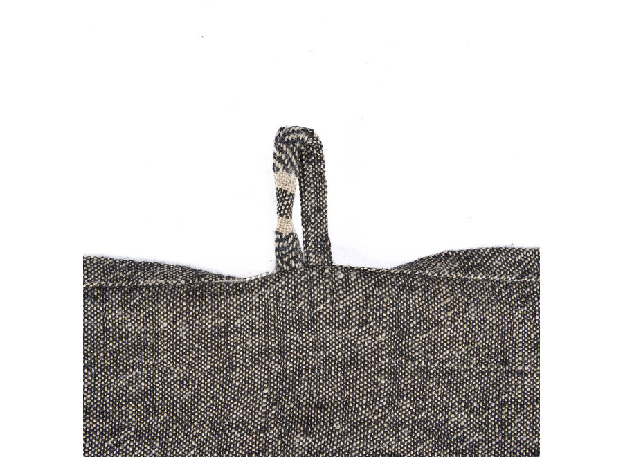 The Linen Dash Kitchen Towel - Natural Black - 50x70
