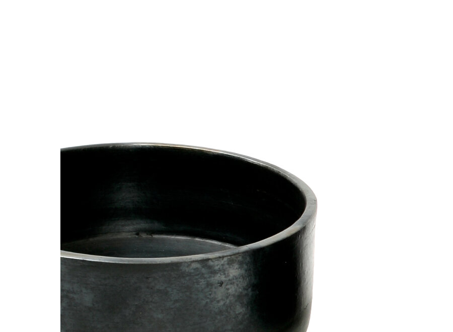 El Cuenco Cilíndrico Quemado - Negro - L