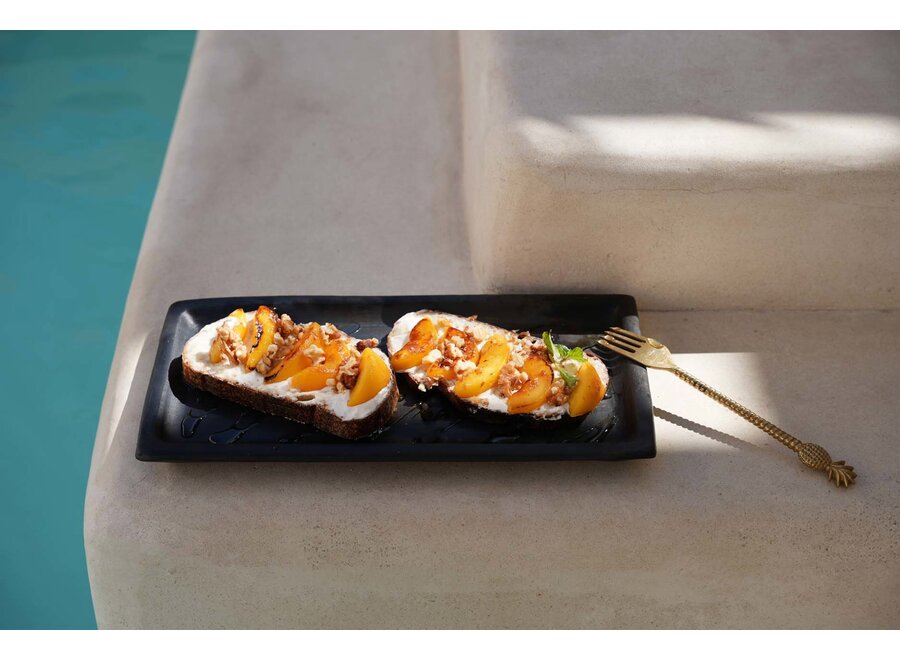 Il Piatto Da Sushi Bruciato - Nero - M