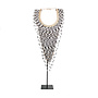 De Tribal Beaded Ketting op Standaard - Zwart Wit