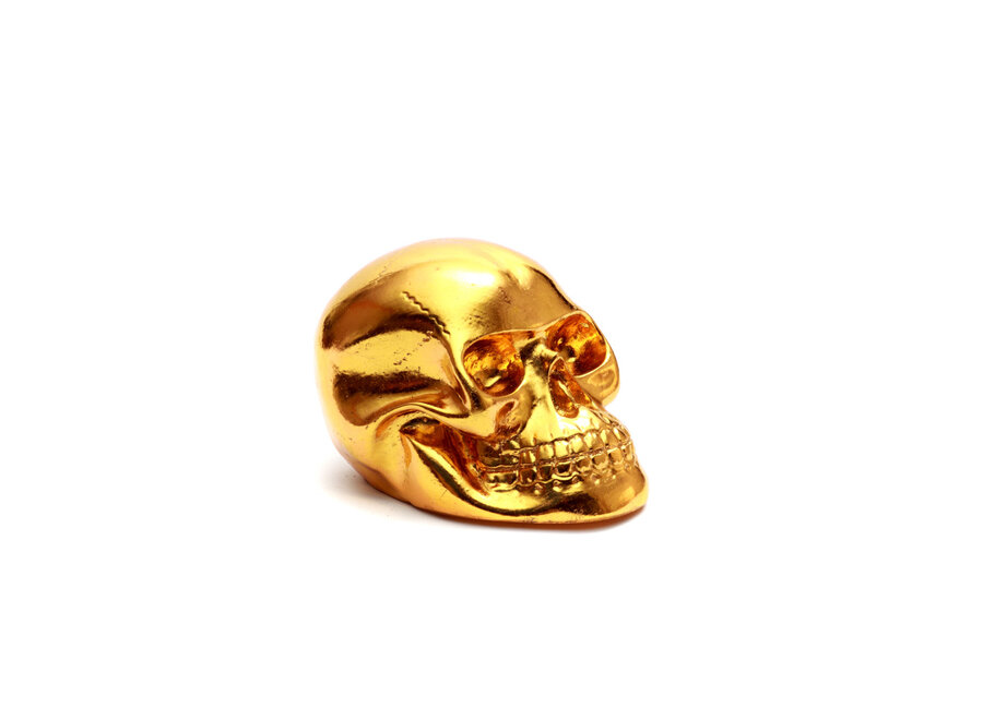 The Resin Skull Head Gold S