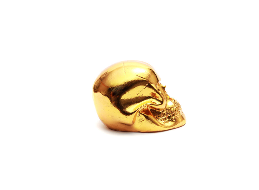 The Resin Skull Head Gold S