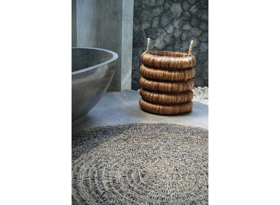 Tappeto Seagrass - Nero Naturale - 150