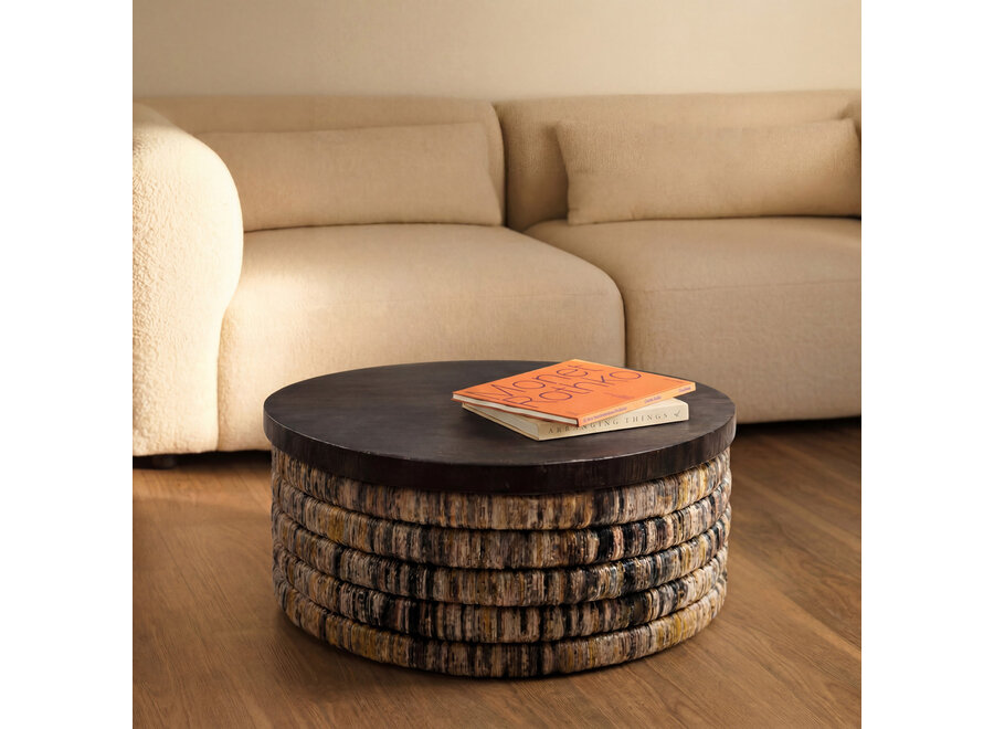 Banana Round Grey Wash Magani Salontafel