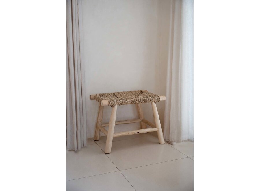 The Porto Seagrass Stool - Natural - M