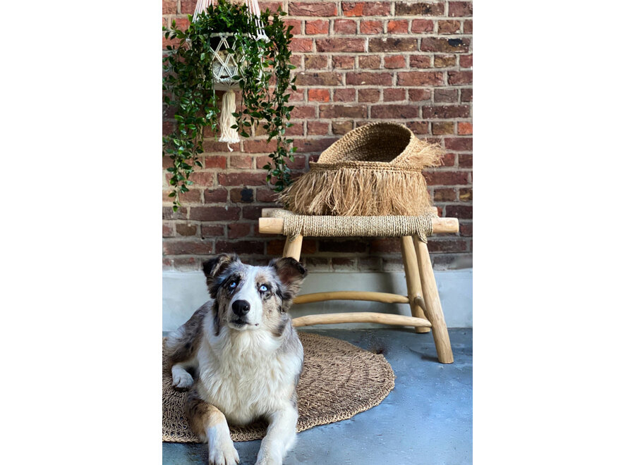 The Porto Seagrass Stool - Natural - M