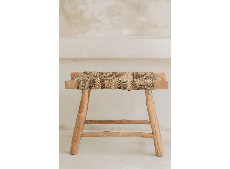 The Porto Seagrass Stool - Natural - M