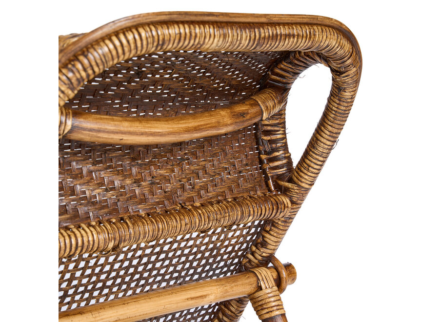 La Silla Reclinable de Ratán - Nogal Oscuro