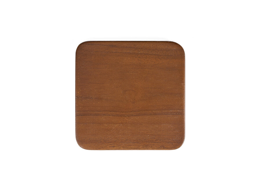The Material Coaster - Smooth Dark Brown