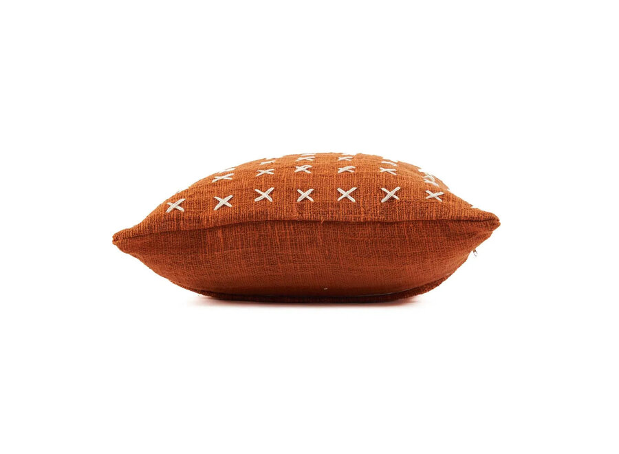 Housse De Coussin Zillion Kiss - Terracotta Blanc