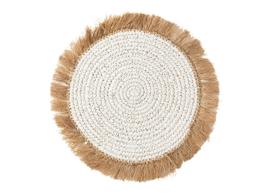 De Water Hyacinth Raffia Placemat - Wit Natuurlijk