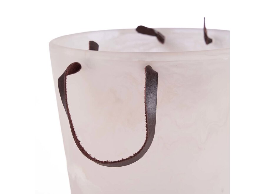 Il Secchiello per Ghiaccio in Resina - Rosa Bianco