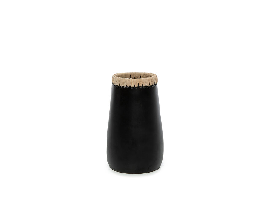 Die Sneaky Vase - Schwarz Natur - S