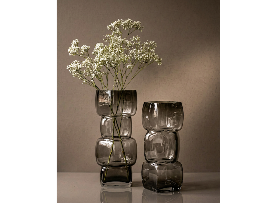 Le Vase Cubes – Gris Foncé – L