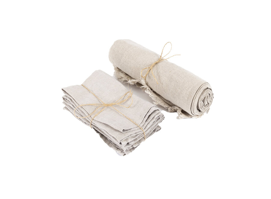 Das Leinen Tischtuch - Beige - 150x150