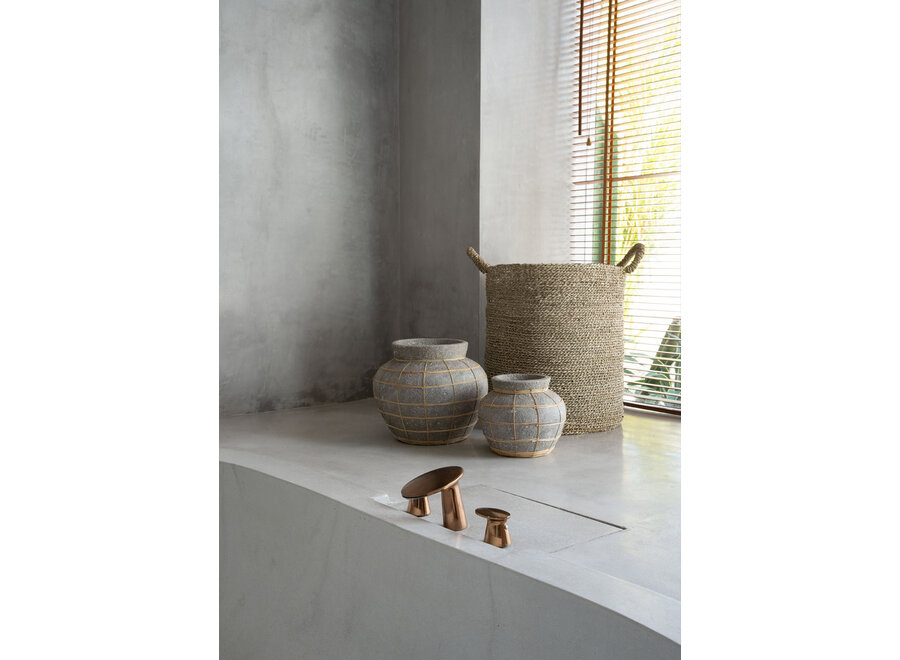 Le Vase Belly - Béton Gris Naturel - S