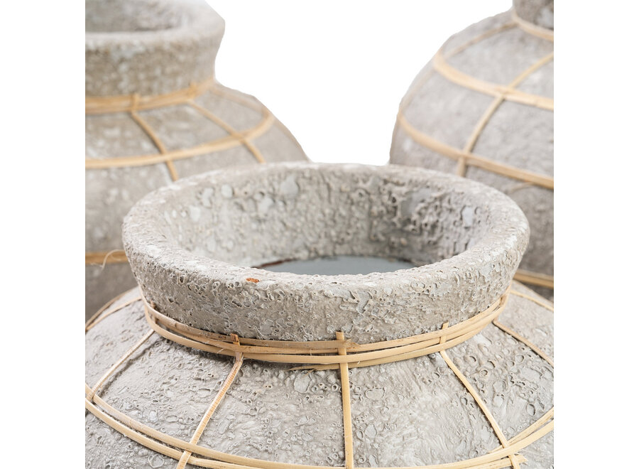 Le Vase Belly - Béton Gris Naturel - S