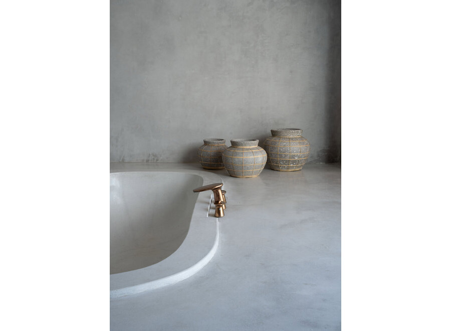Die Belly Vase - Betongrau Natur - S