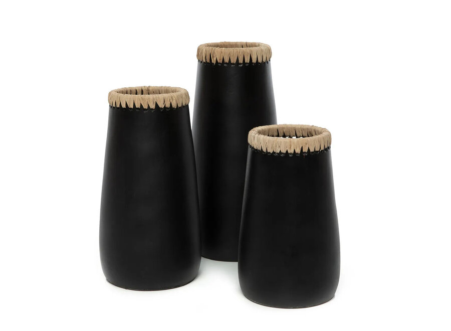 Die Sneaky Vase - Schwarz Natur - L