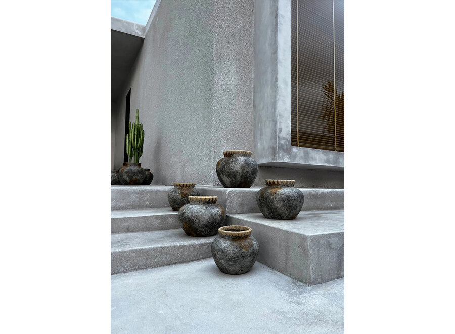 Die Styly Vase - Antik Grau - S