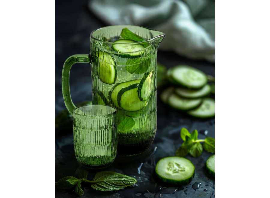De Moss Ripple Karaf - Groen