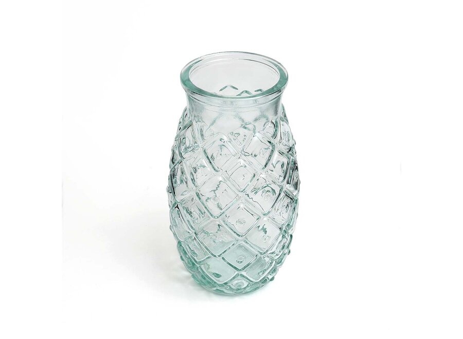Das Pineapple Glas - Blau - L