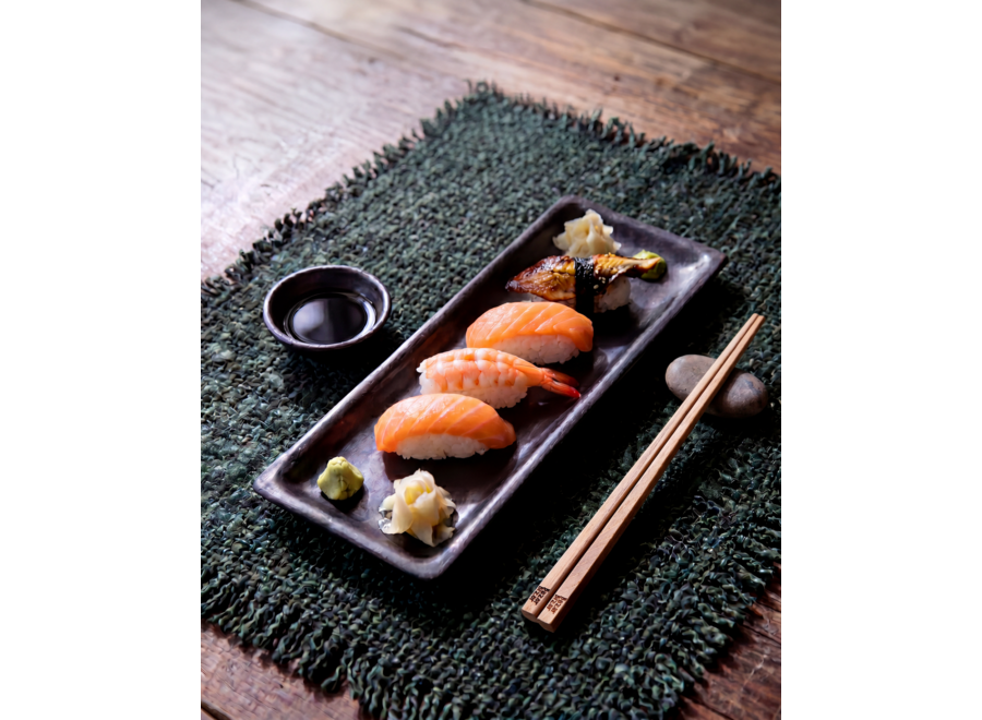 Der Burned Sushi-Teller - Schwarz - L