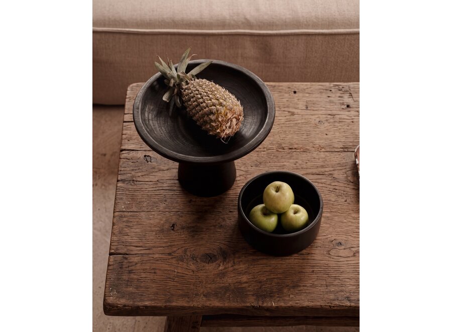 The Burned Cylinder Dish - Black - L