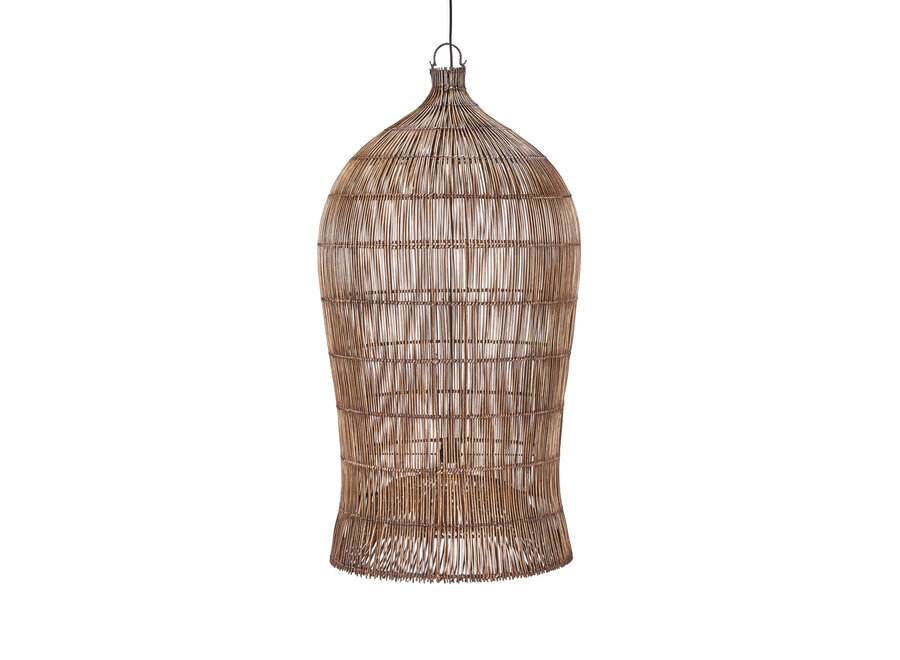 Die Woven Bell Pendelleuchte - Dunkles Walnussholz - XL