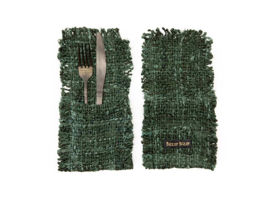 The Oh My Gee Cutlery Holder - Forest Green