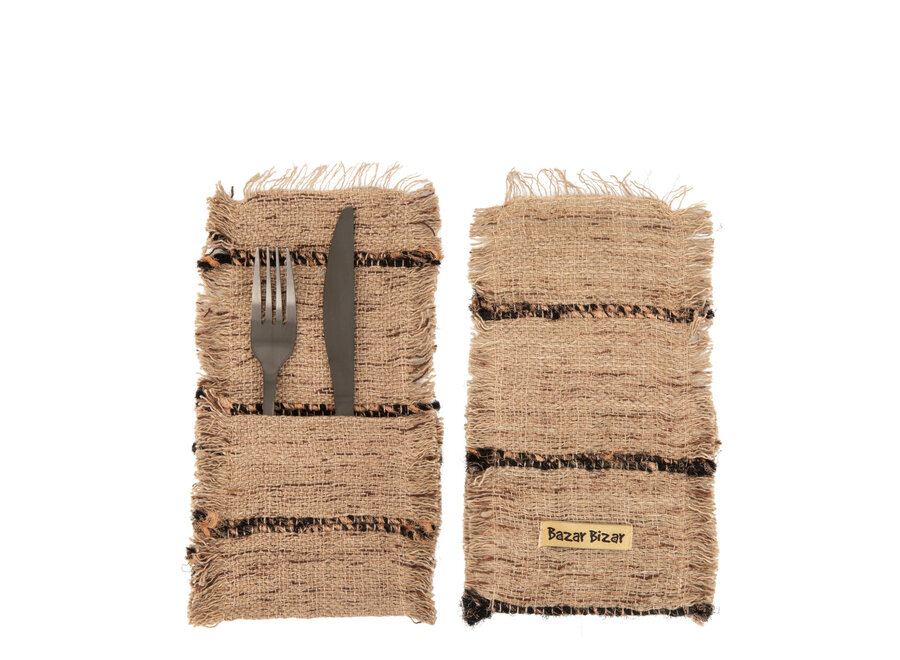 The Oh My Gee Cutlery Holder - Beige Black