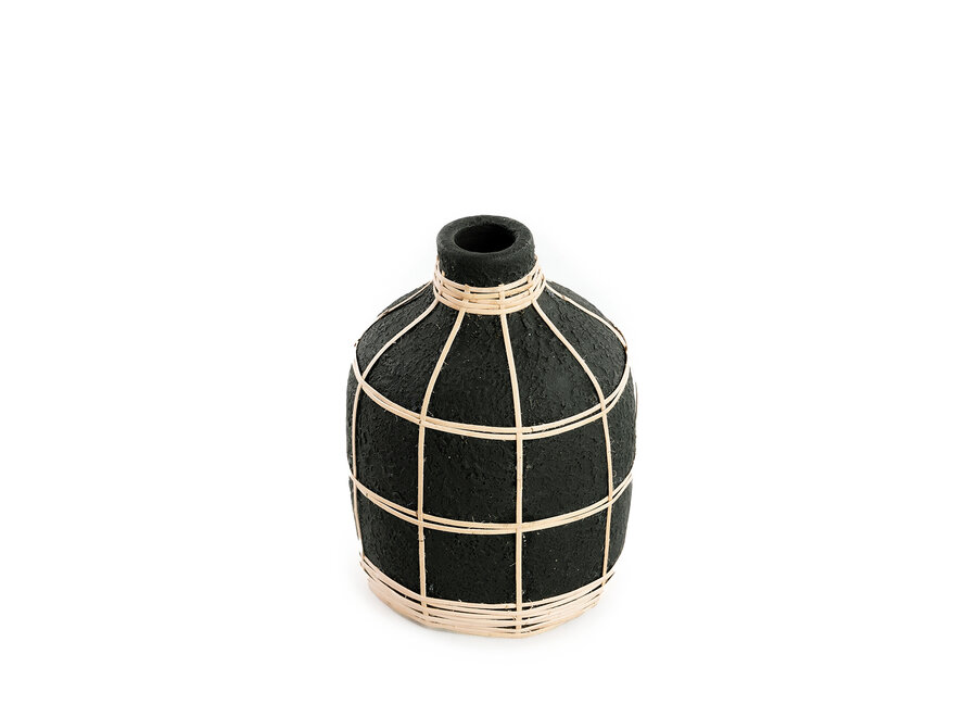 Die Whoopy Vase - Schwarz Natur - S