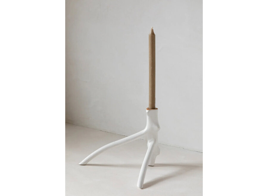 The Triple Twig Candle Holder - White