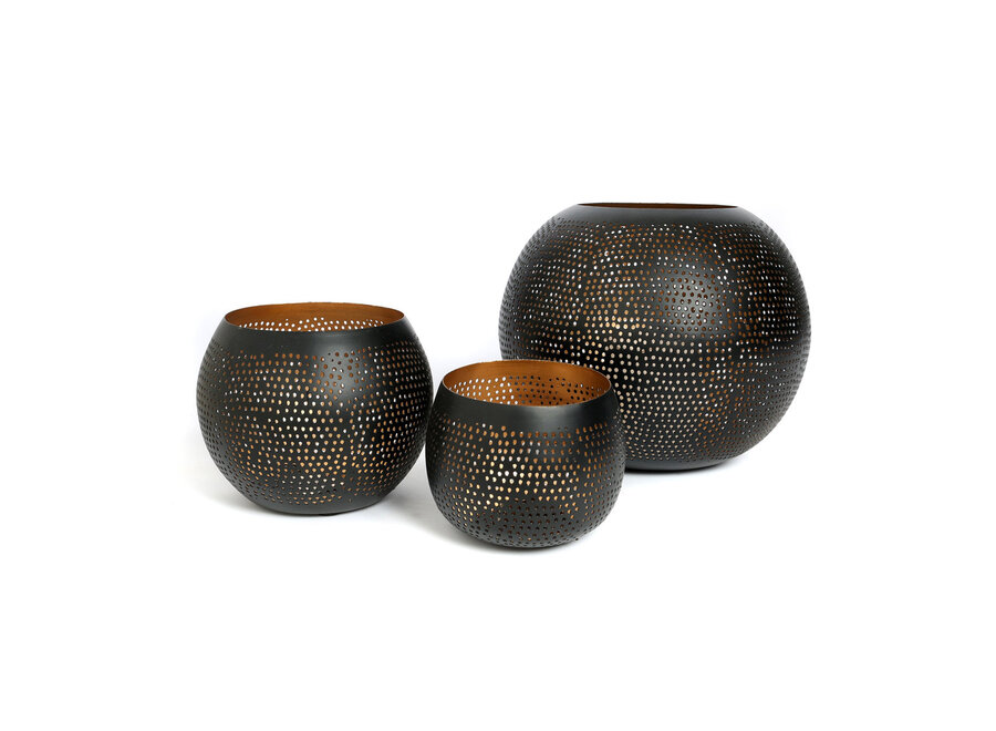 De Pierced Ball - Zwart Goud - L