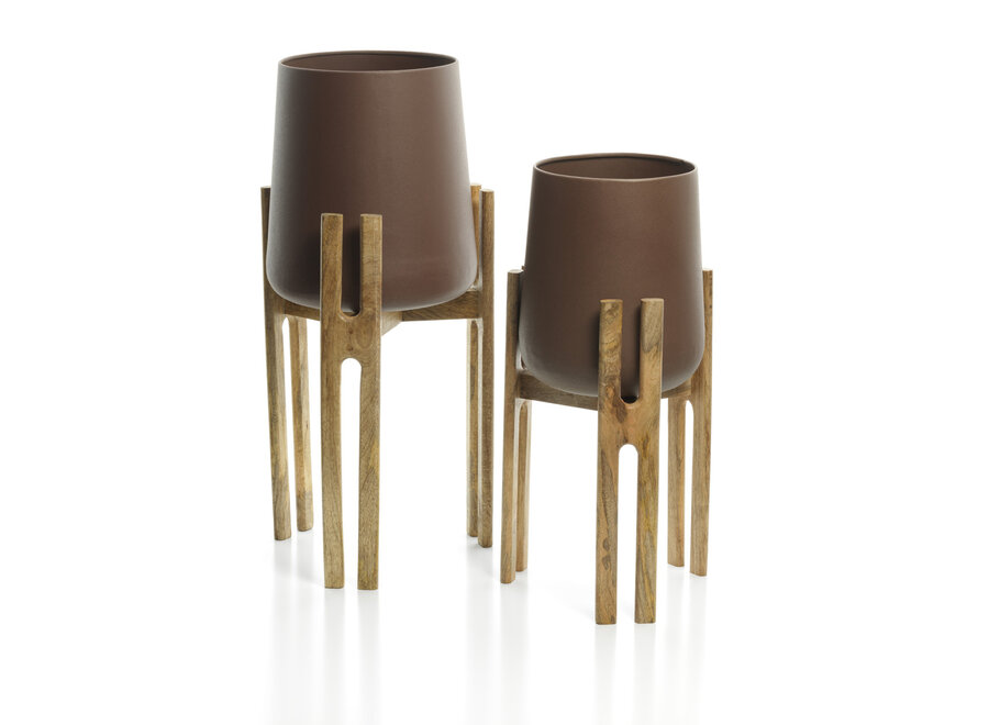 The Forked Root Planter - Natural Brown - L