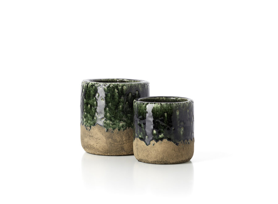 Le Cache-pot Moss - Vert Béton - M