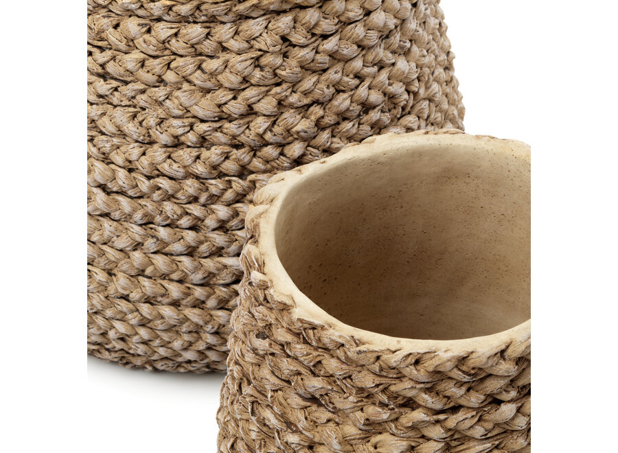 Il Vaso Fake Braided - Naturale - L
