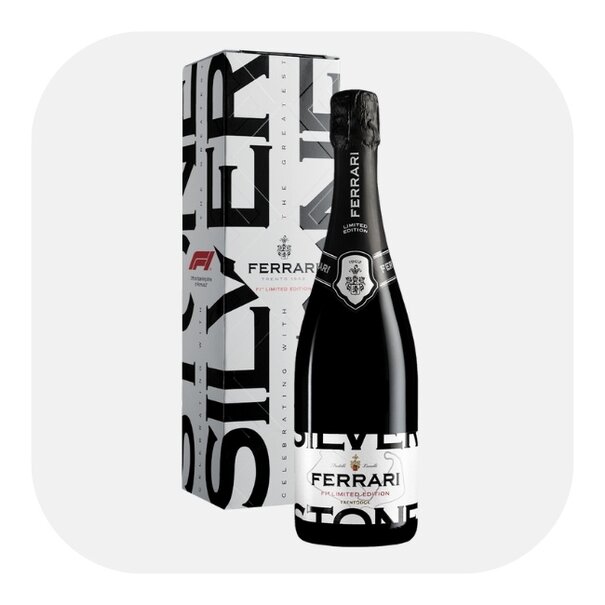 Ferrari Ferrari, Trento DOC Brut, Cities Special Cuvée F1 Sliverstone in geschenkverpakking