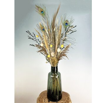 Ramo de flores secas "Orgullo de pavo real" | 90 cm