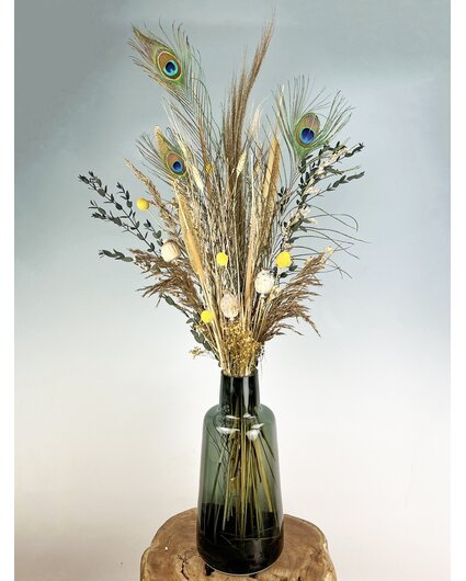 Ramo de flores secas "Orgullo de pavo real" | 90 cm