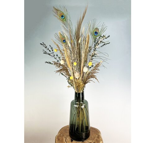 Ramo de flores secas "Orgullo de pavo real" | 90 cm