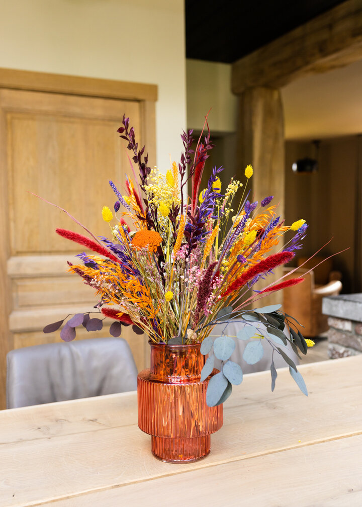 Ramo de flores secas "Bomba de color" | 60cm